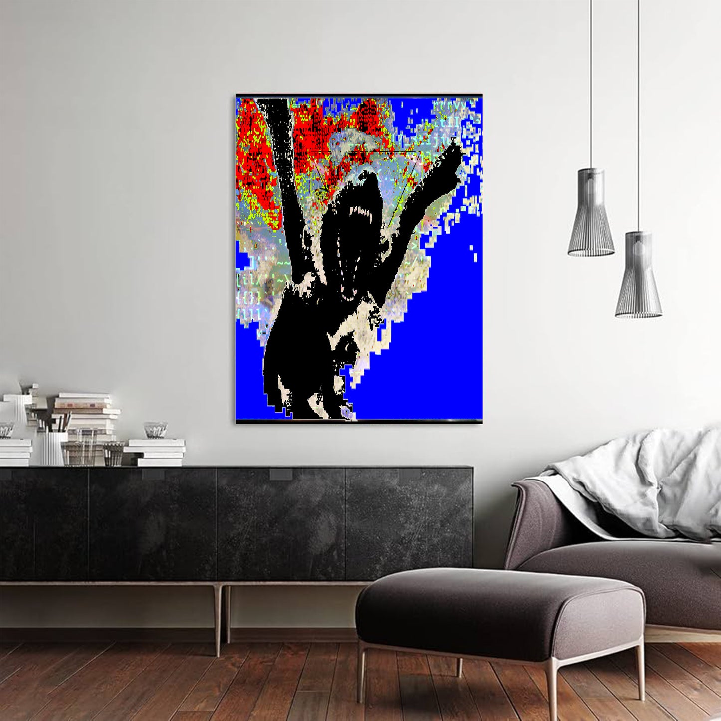 screaming into the void (canvas print: 30x40 in.)
