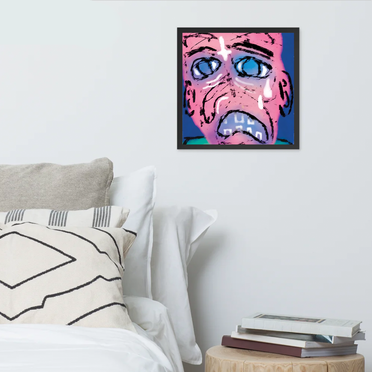 self portrait (framed print: 16x16 in)