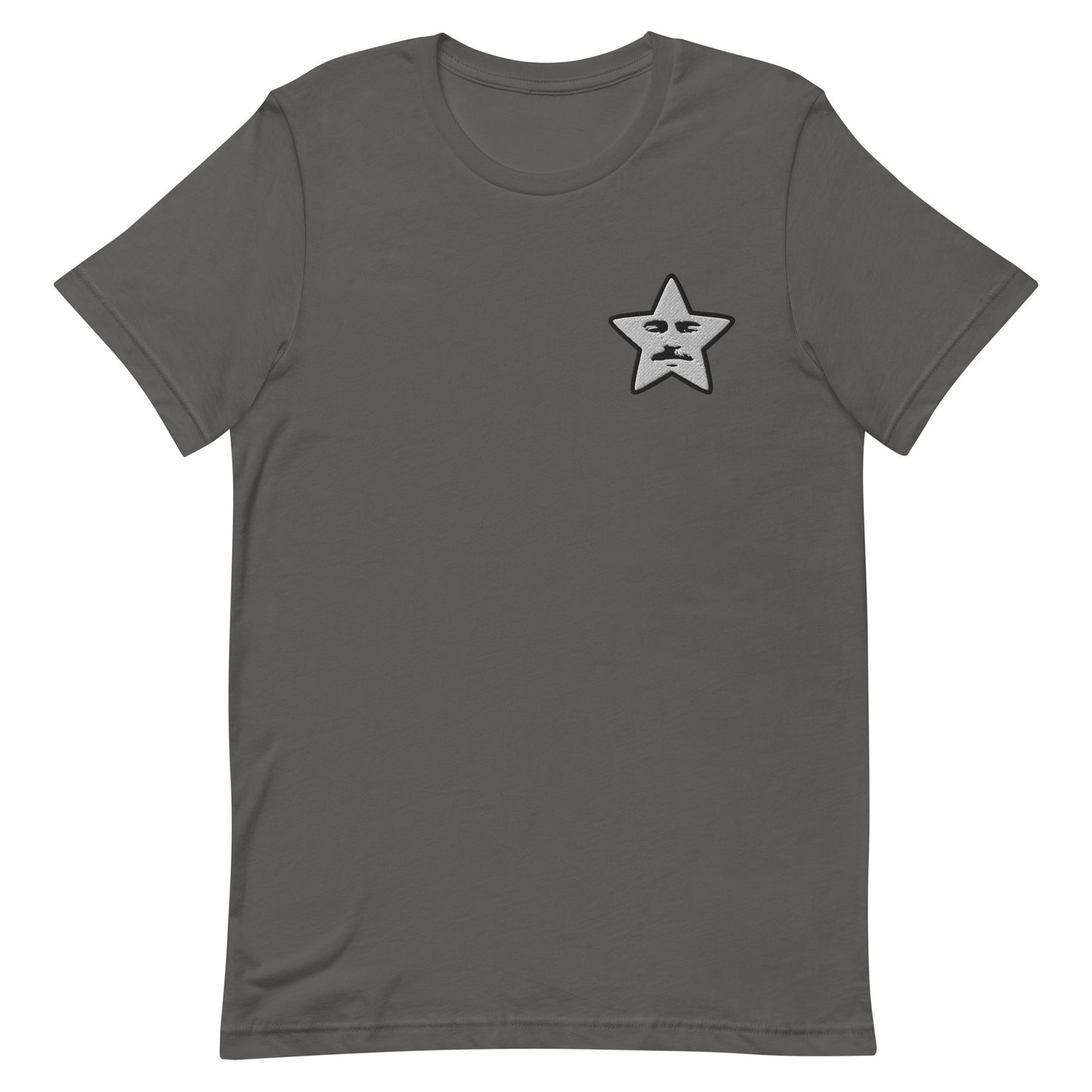 embroidered starface tee | asphalt (ring-spun cotton)