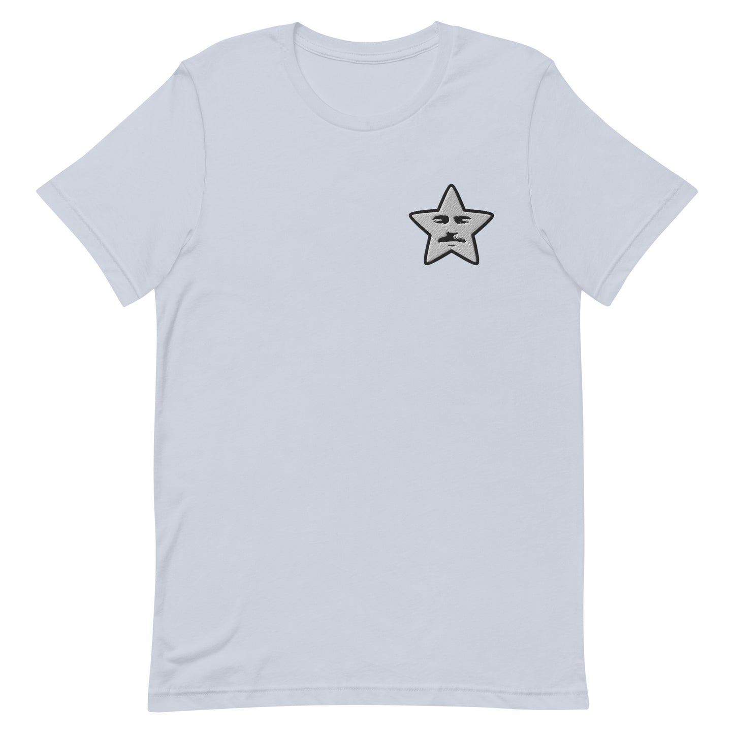 embroidered starface tee | light blue (ring-spun cotton)