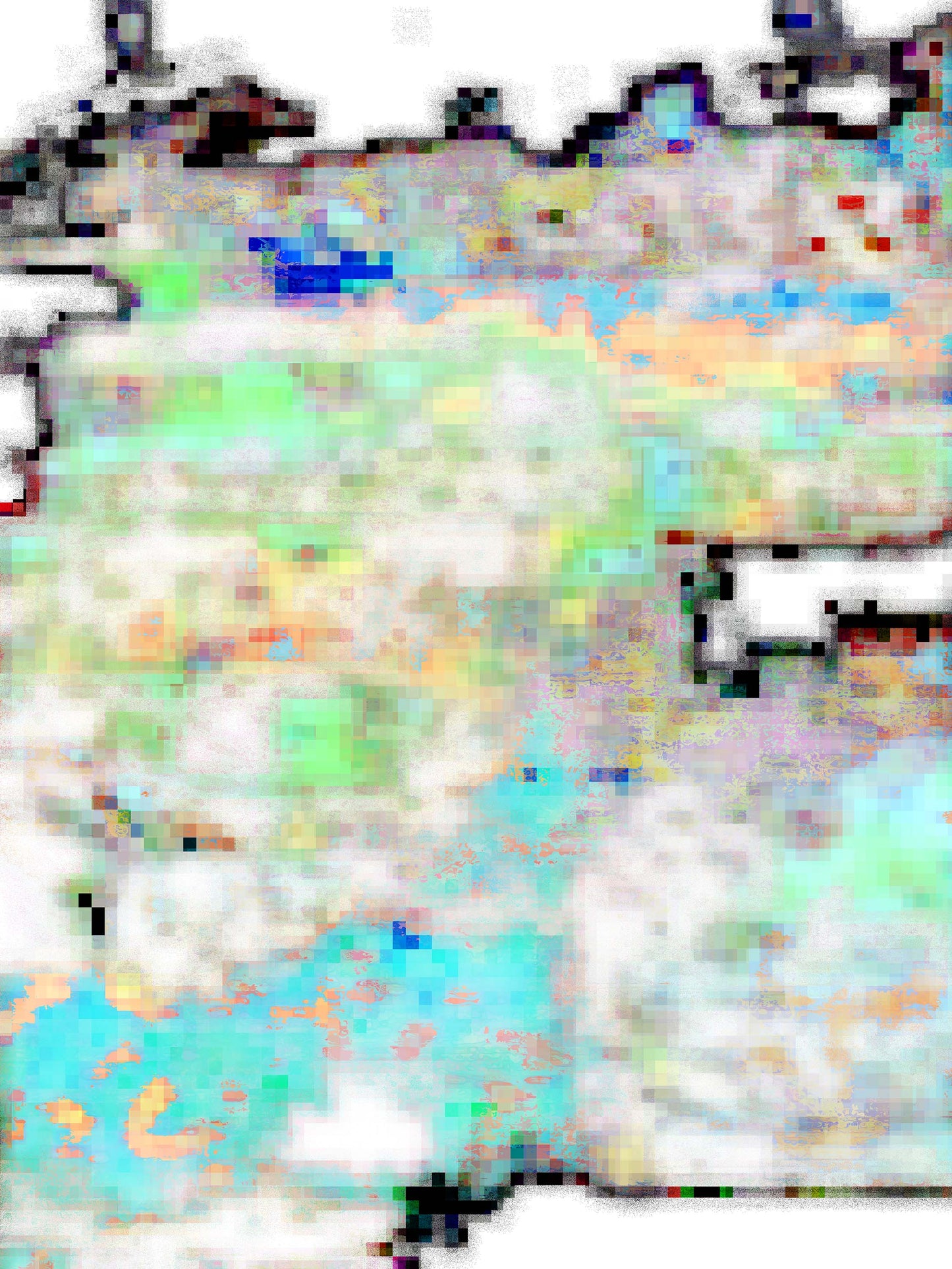 8-bit oil spill (canvas print: 30x40 in.)