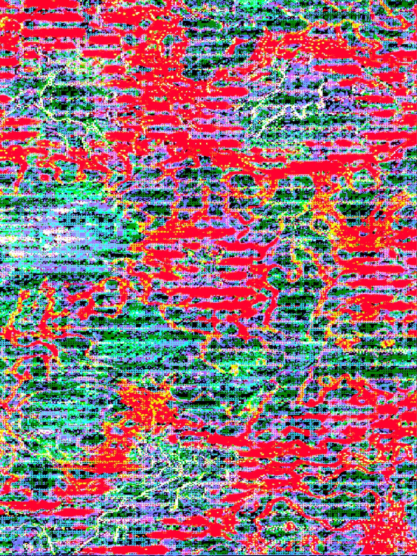 anxious cyber god (canvas print: 30x40 in.)