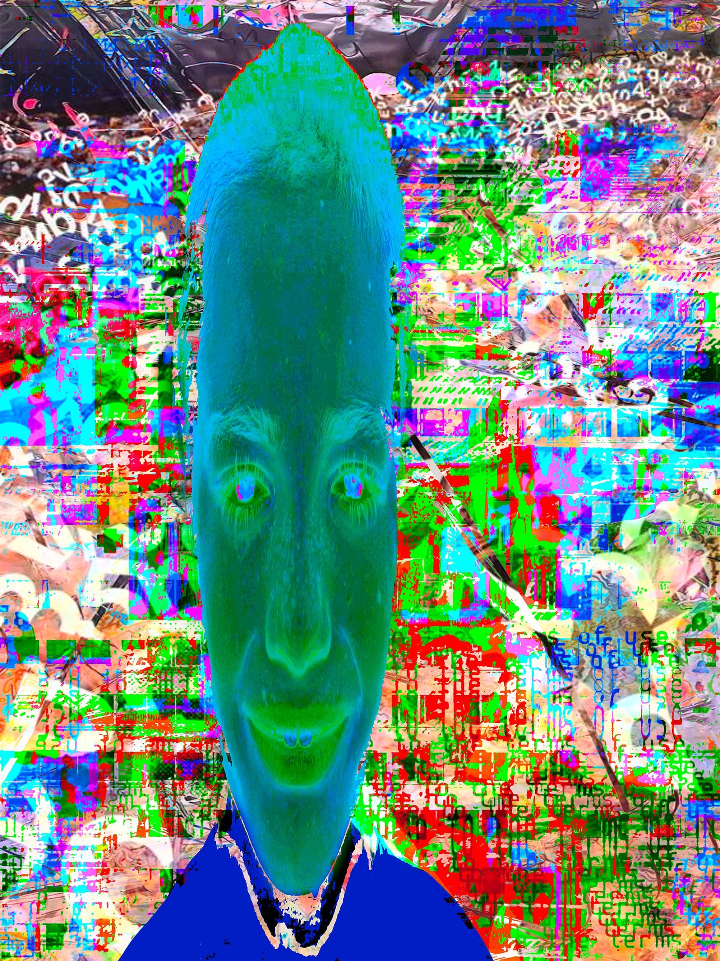 corrupted portrait (canvas print: 30x40 in.)