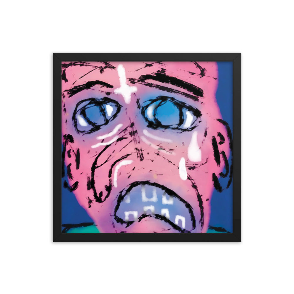self portrait (framed print: 16x16 in)
