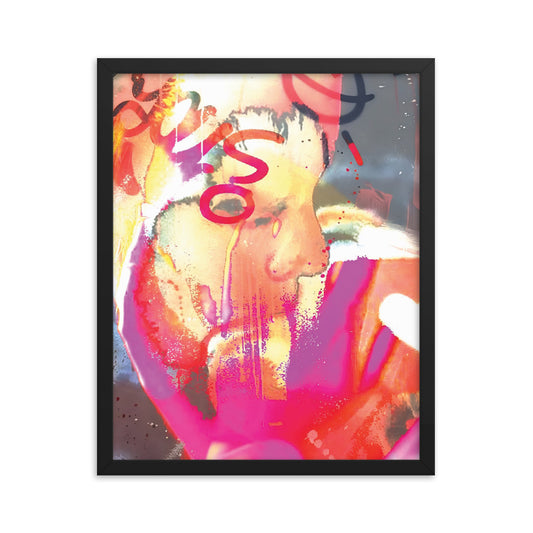 kiss (framed print: 16x20 in)