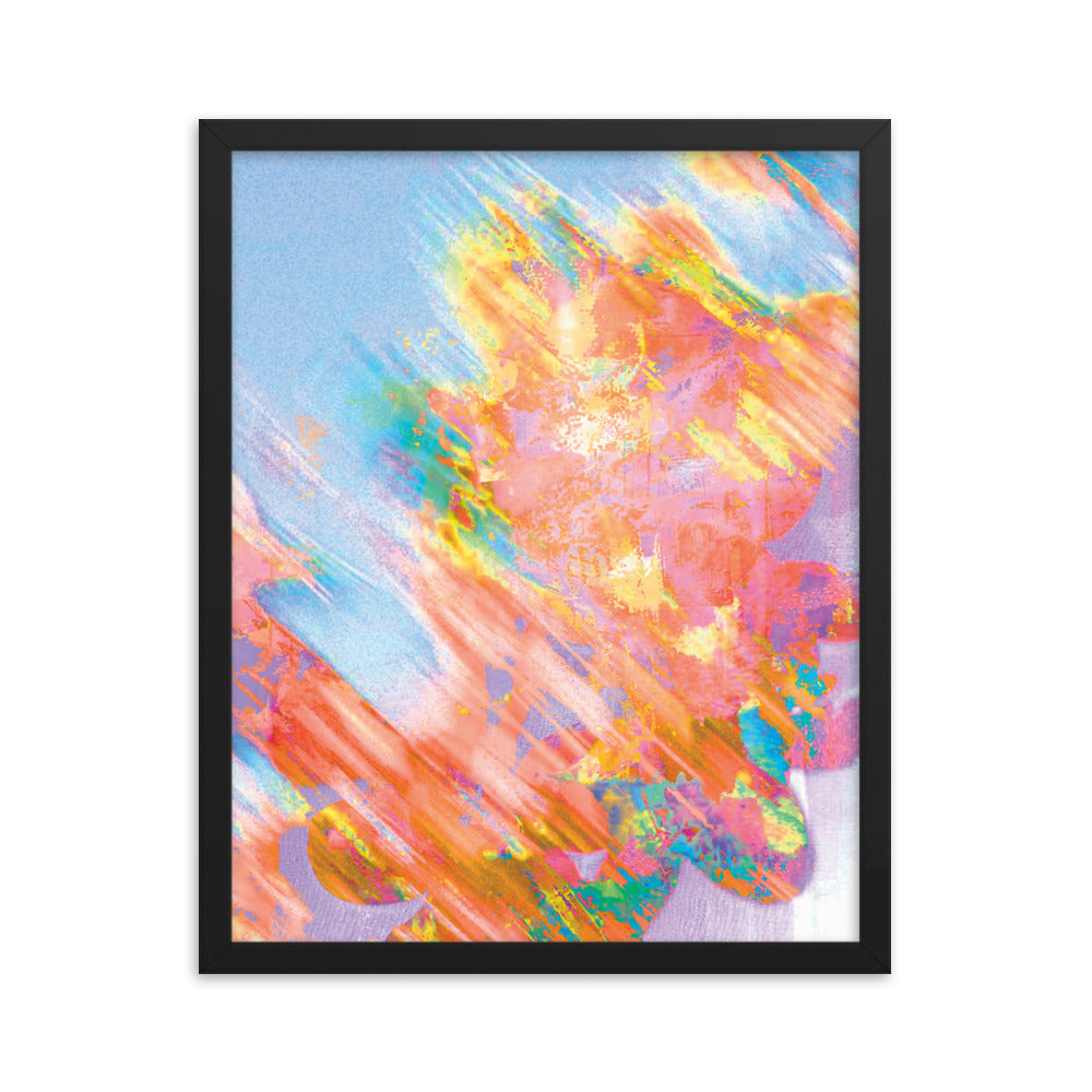 blooming pink (framed print: 16x20 in)