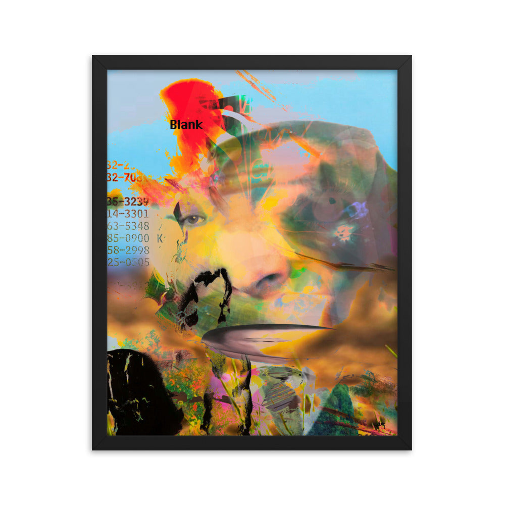 blank face (framed print: 16x20 in)