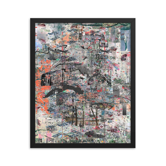 topographical orientation (framed print: 16x20 in.)