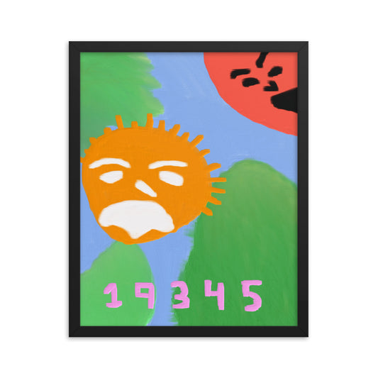 existential dread and incorrect analysis (framed print: 16x20 in.)