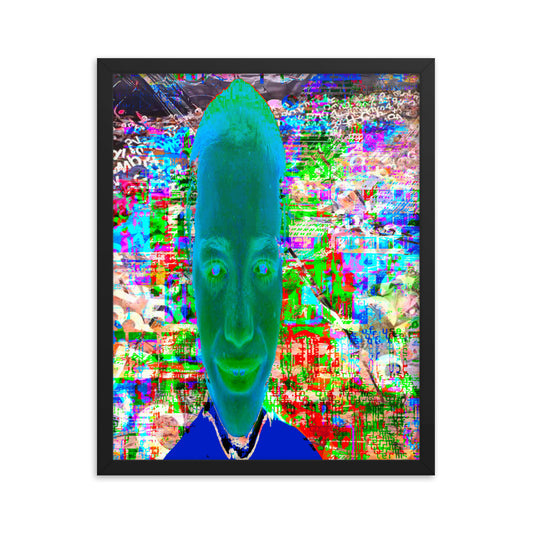 corrupted portrait (framed print: 16x20 in.)