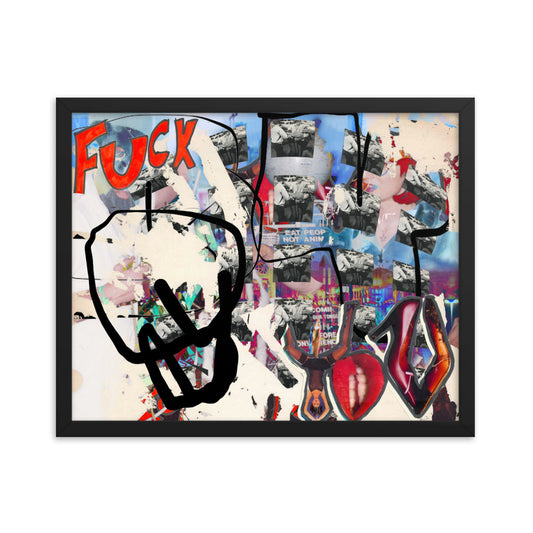 frick you (framed print: 20x16 in.)
