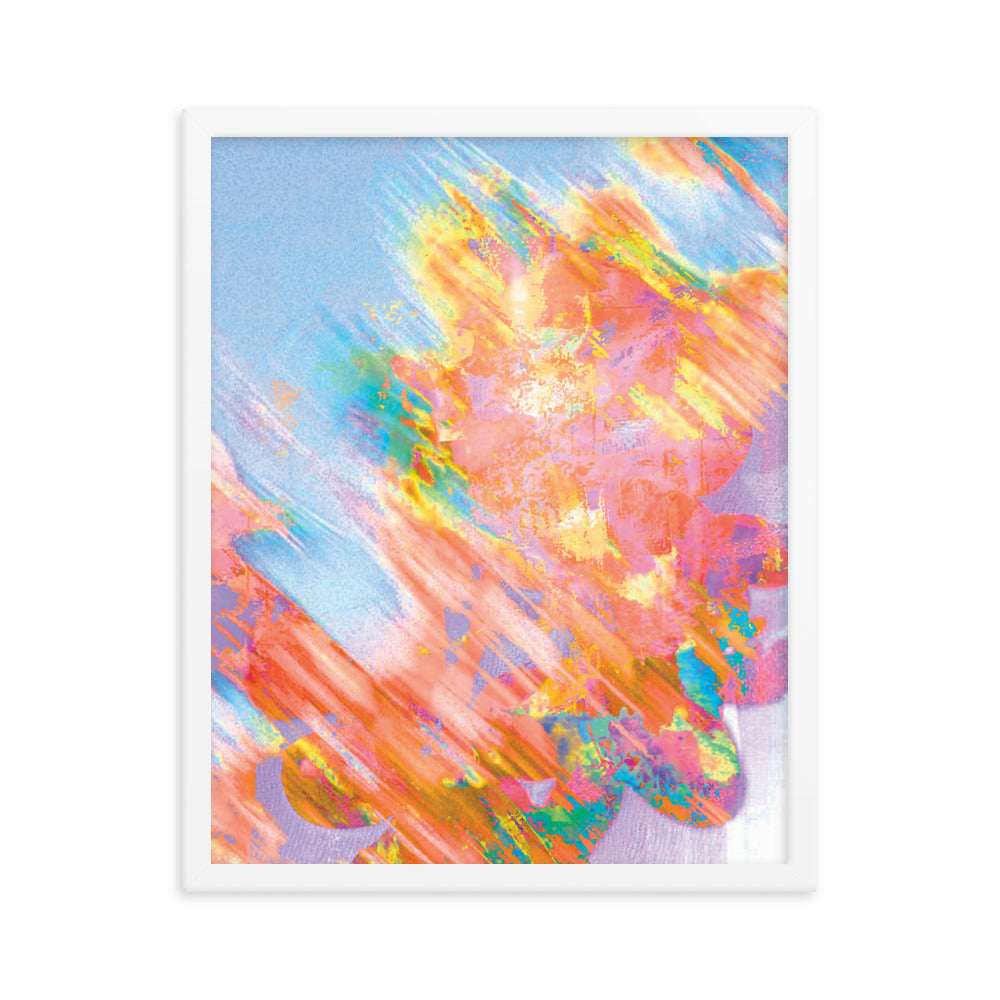 blooming pink (framed print: 16x20 in)