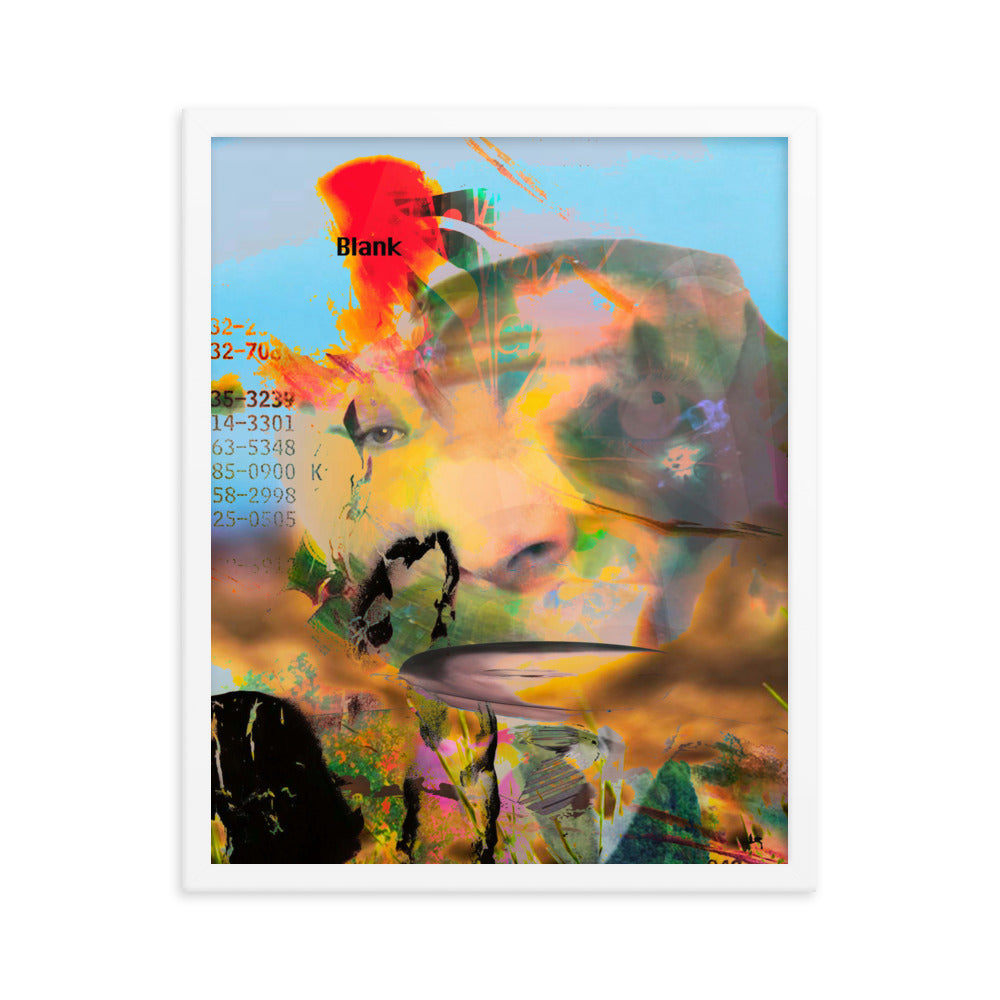 blank face (framed print: 16x20 in)