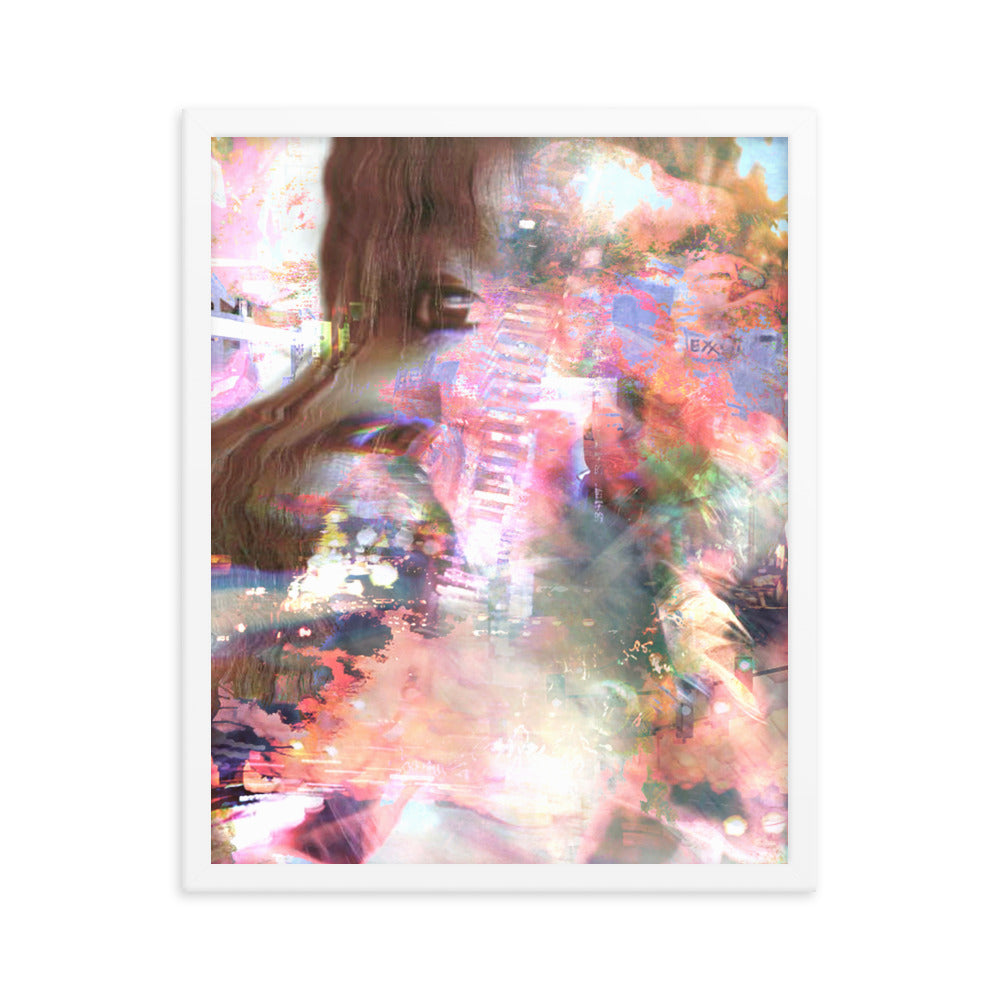 neon dream (framed print: 16x20 in)