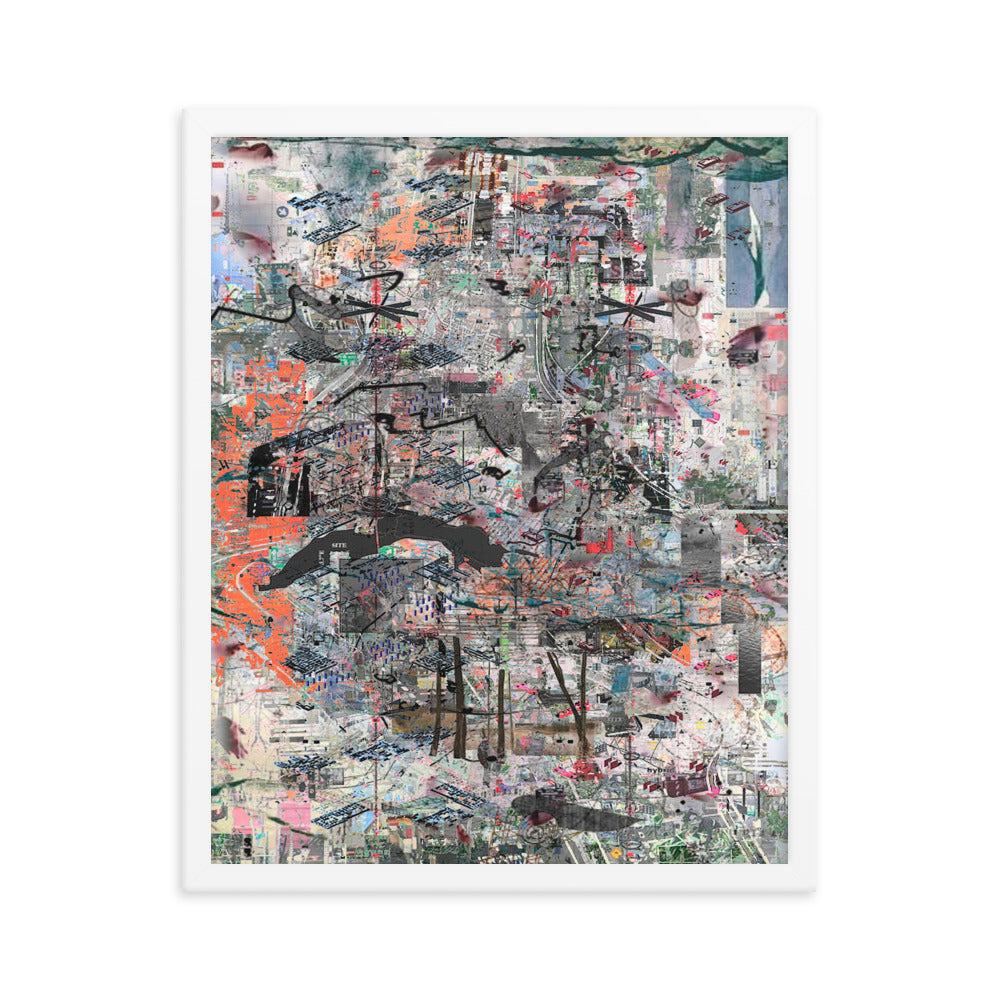 topographical orientation (framed print: 16x20 in.)