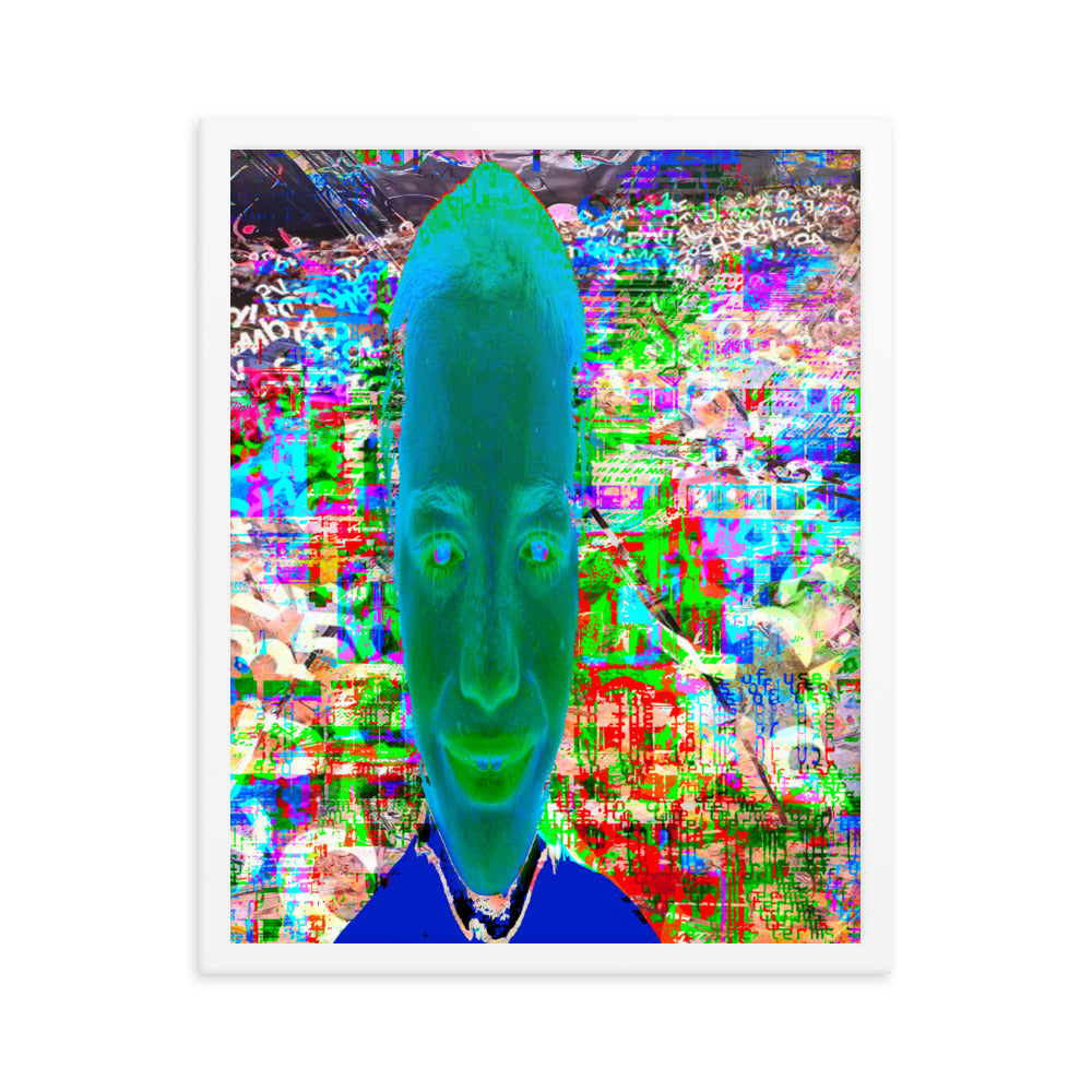 corrupted portrait (framed print: 16x20 in.)