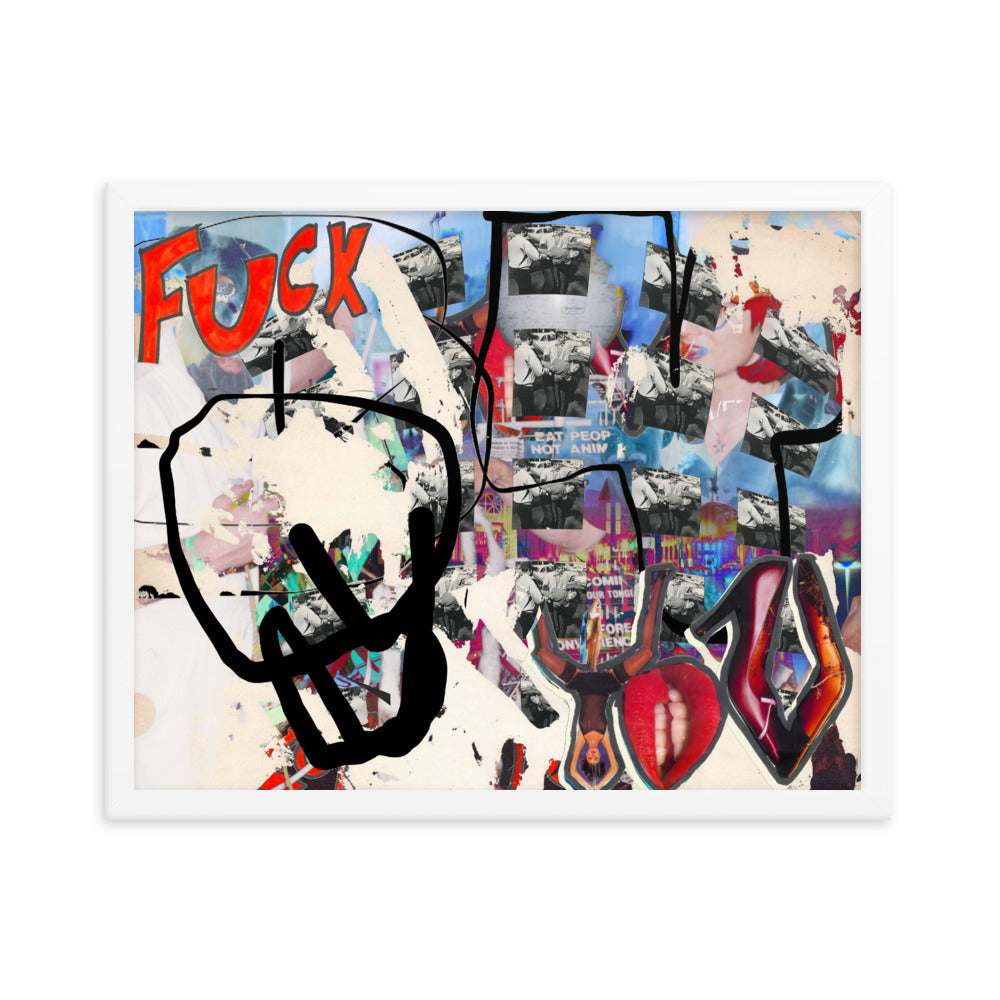 frick you (framed print: 20x16 in.)