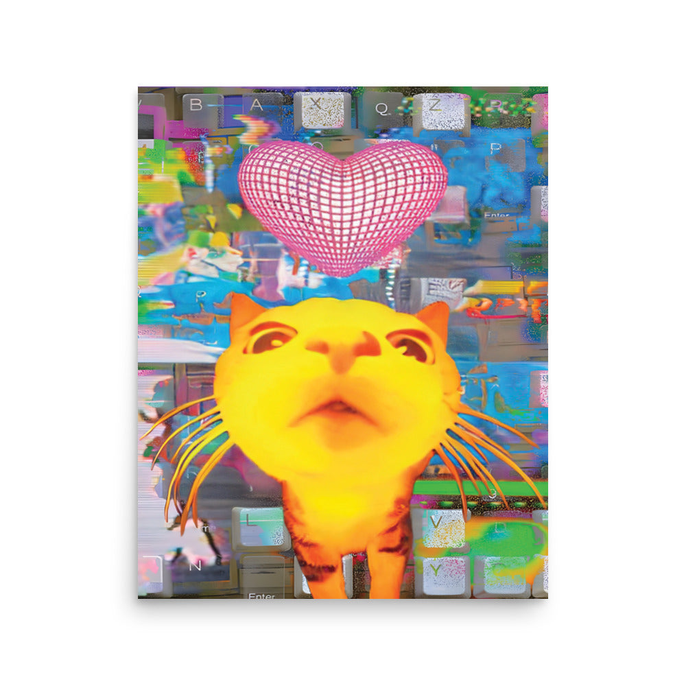 rave cat (print: 16x20 in)