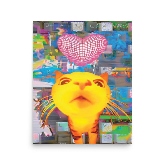 rave cat (print: 16x20 in)