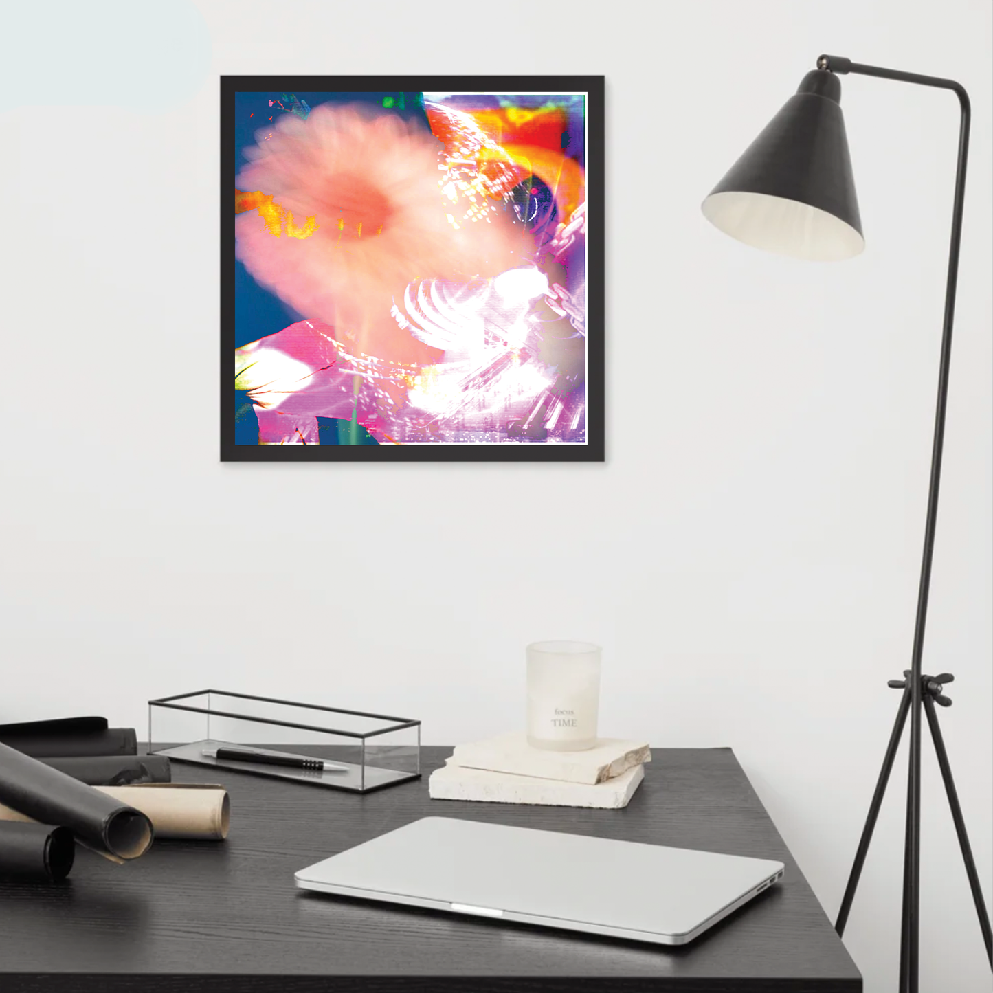 flower boy (framed print: 16x16 in)