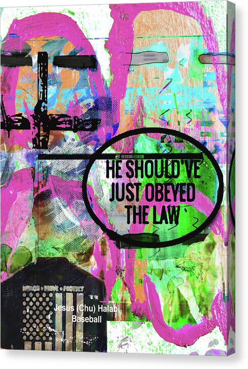 justice vs. law and order (canvas print: 30x40 in.)