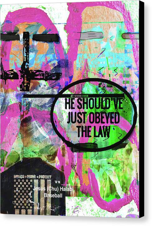 justice vs. law and order (canvas print: 30x40 in.)