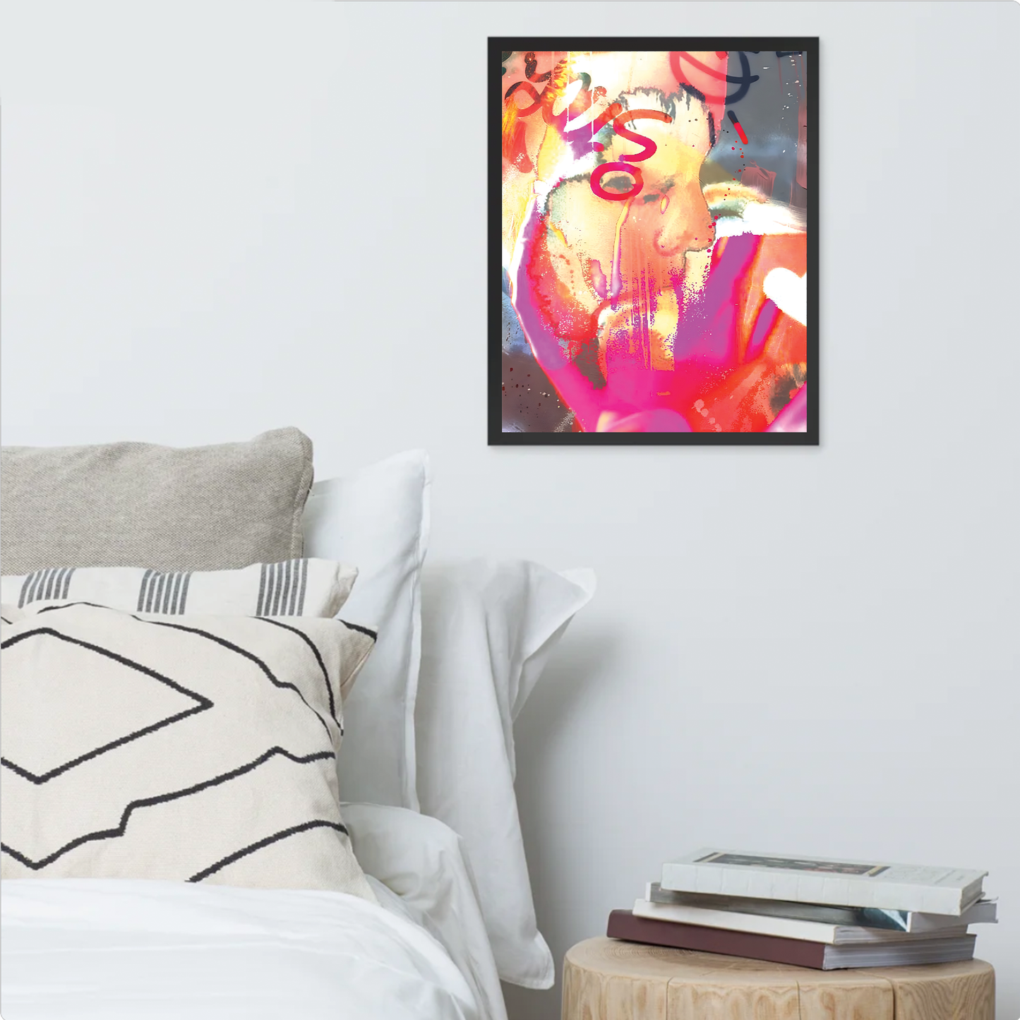 kiss (framed print: 16x20 in)