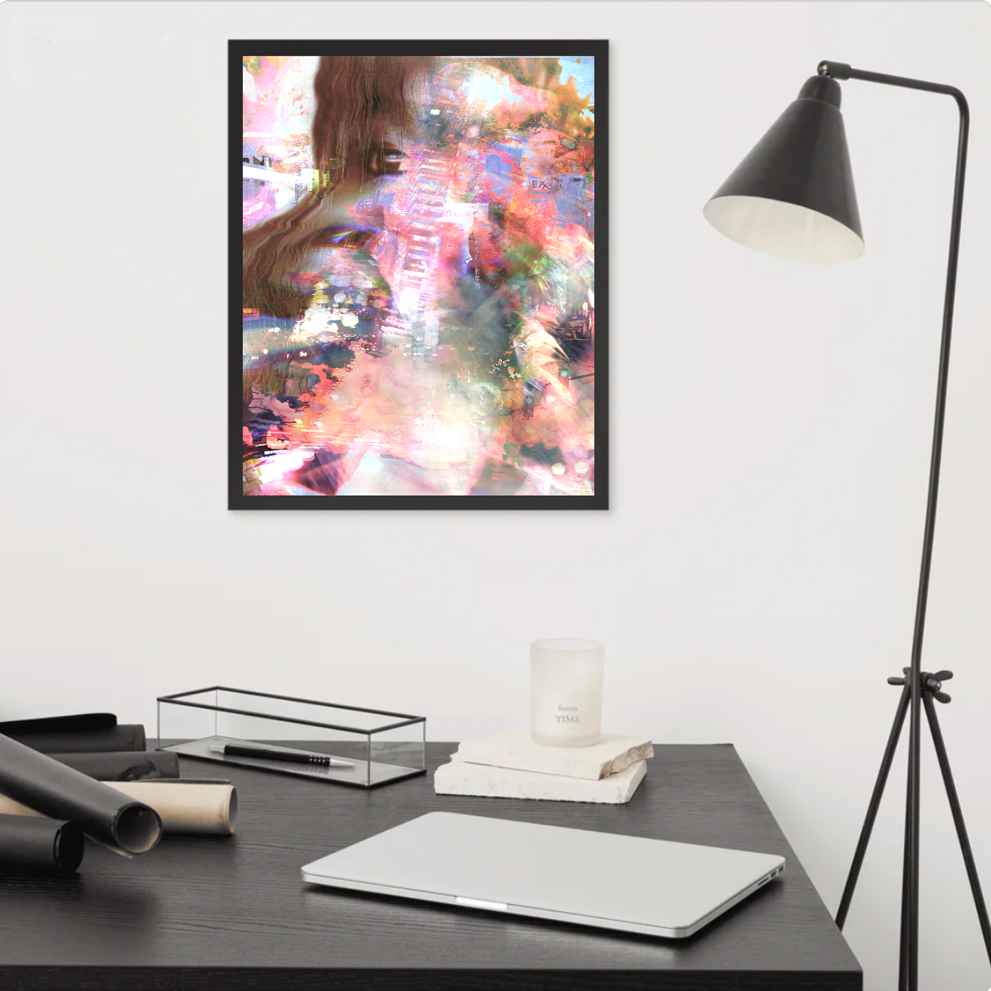 neon dream (framed print: 16x20 in)