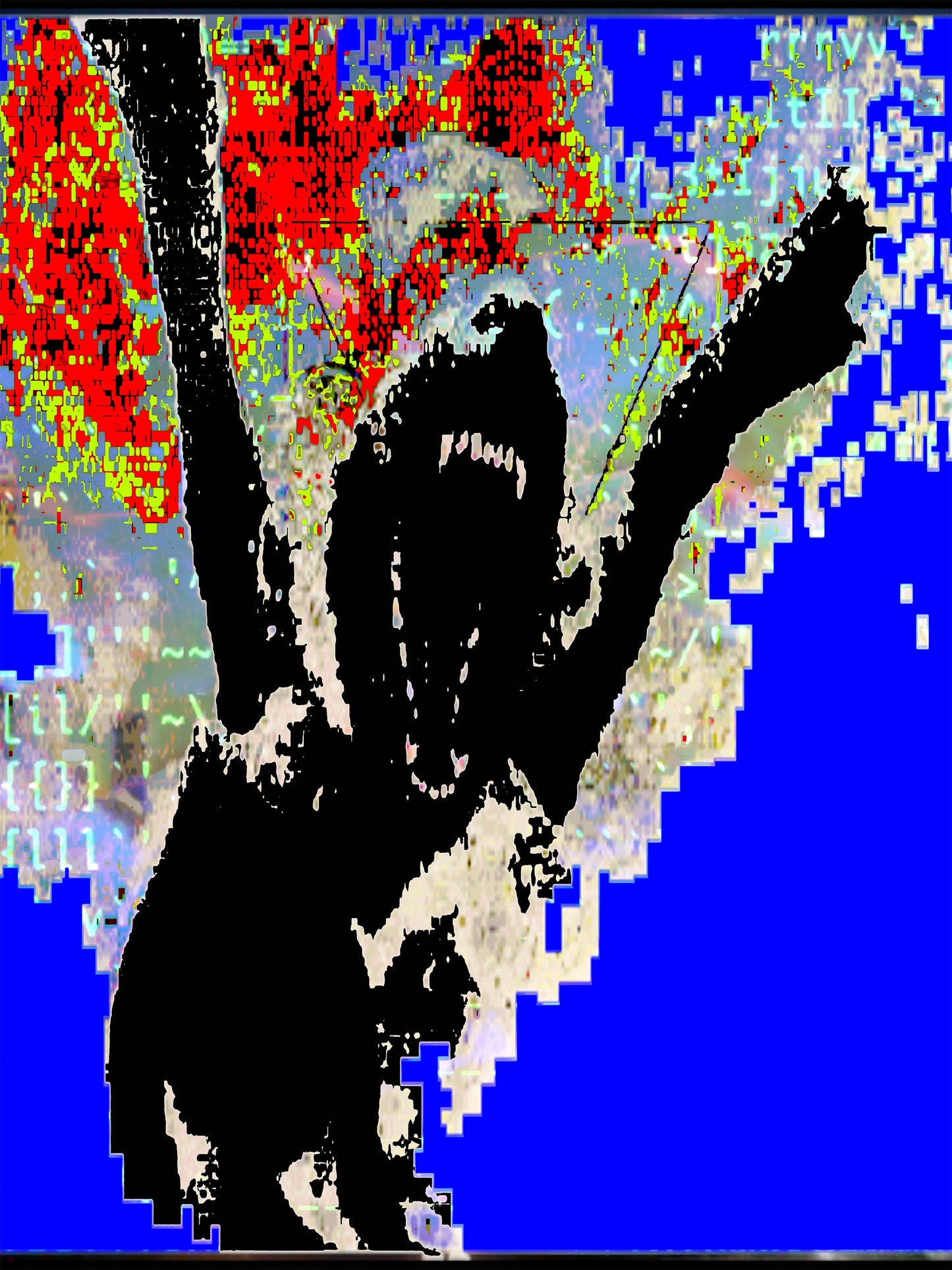 screaming into the void (canvas print: 30x40 in.)