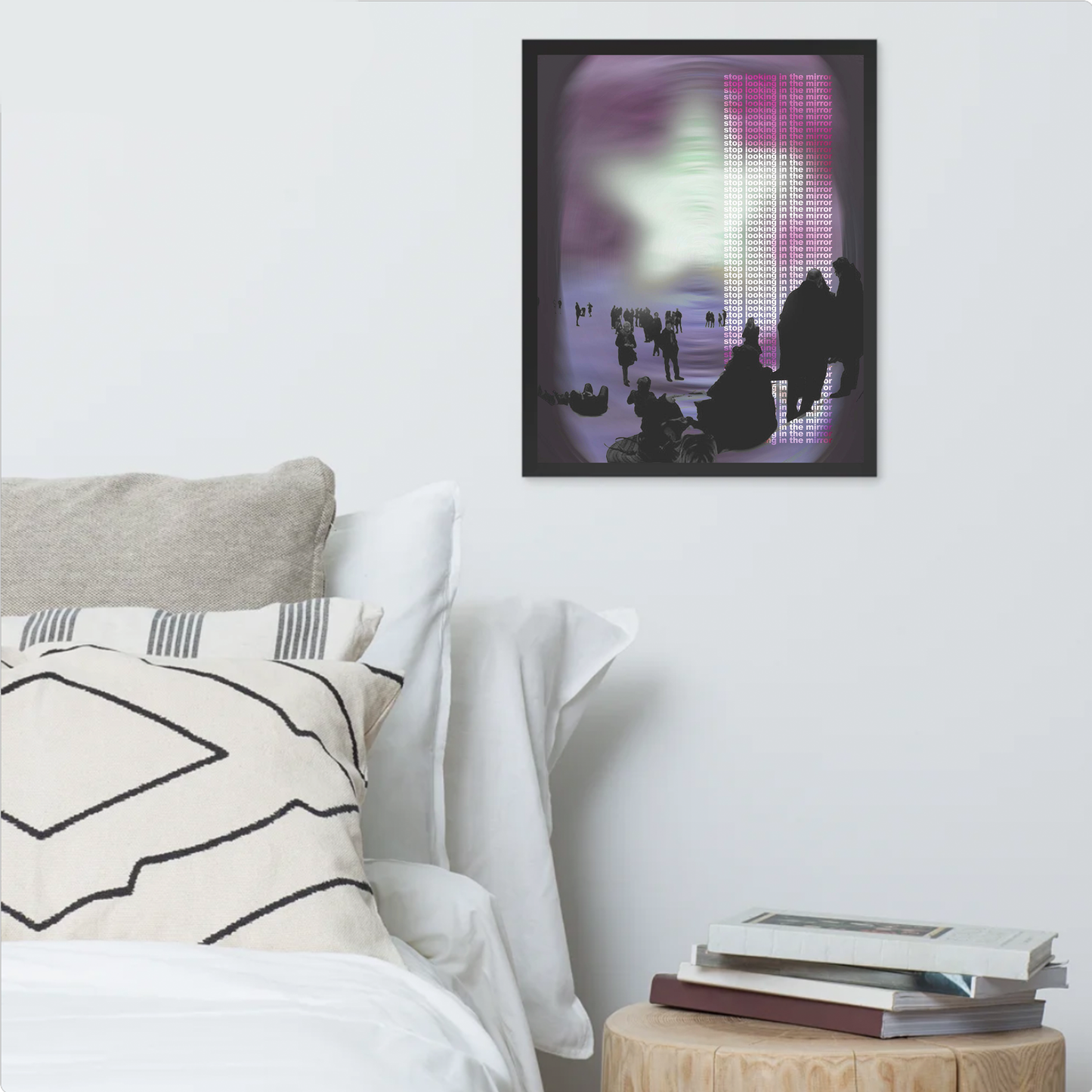stop looking in the mirror (framed print: 16x20 in)