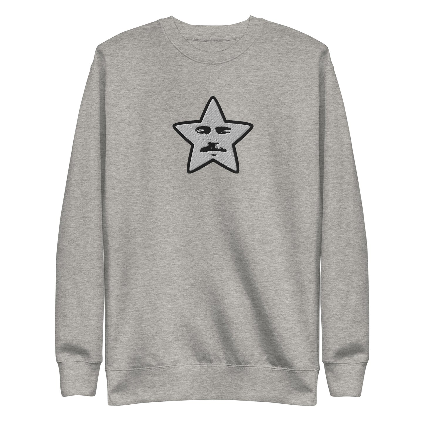 embroidered starface sweatshirt | carbon grey (cotton)