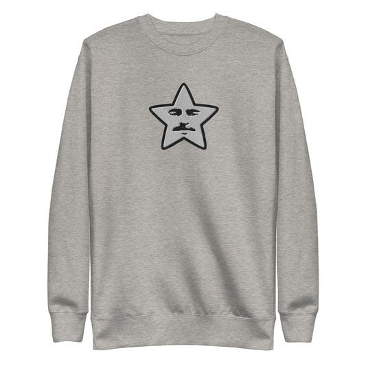 embroidered starface sweatshirt | carbon grey (cotton)