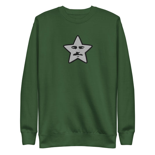 embroidered starface sweatshirt | forest green (cotton)