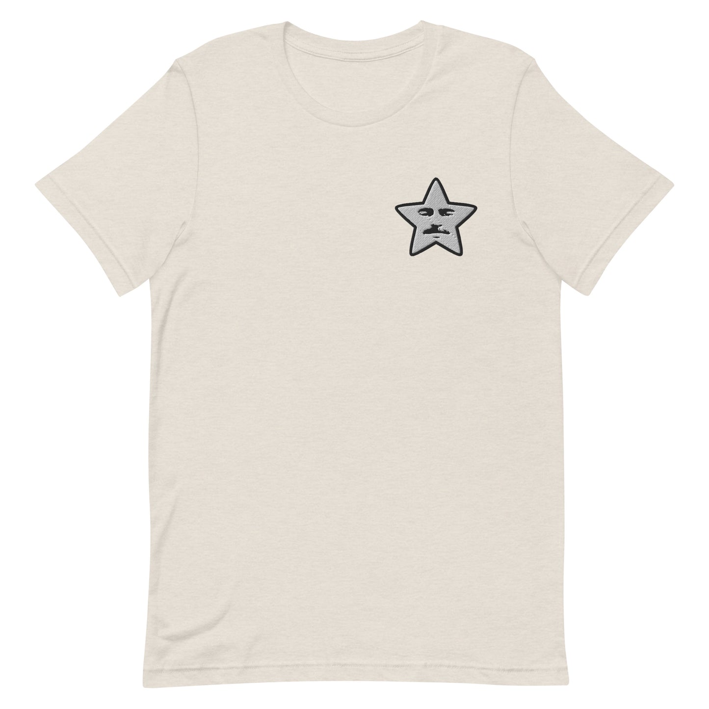 embroidered starface tee | heather dust (ring-spun cotton)