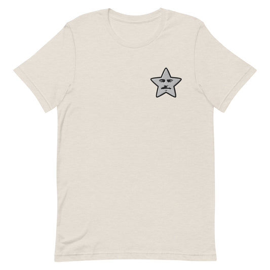 embroidered starface tee | heather dust (ring-spun cotton)